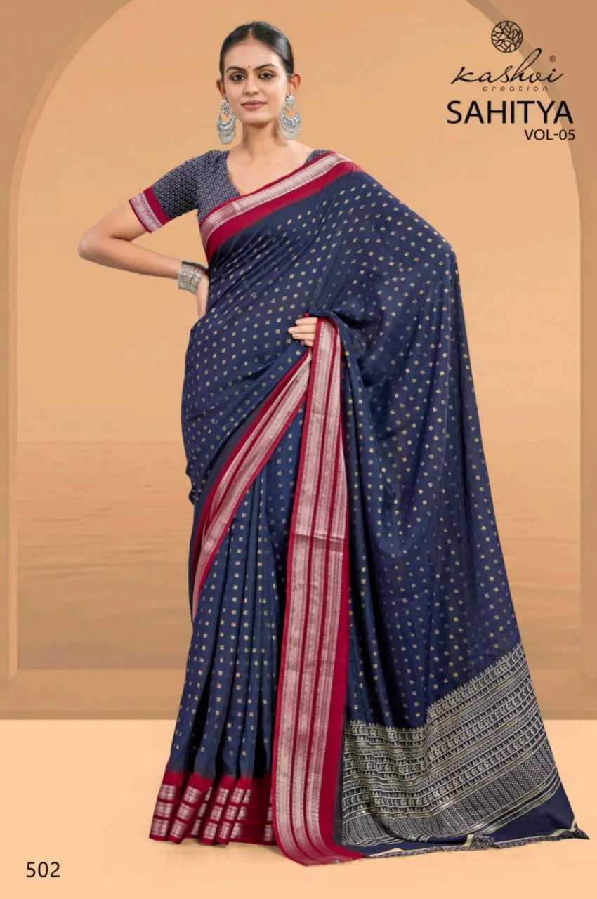 Sahitya Vol 5 By Kashvi Dull Moss Wedding Wear Sarees Wholesale In India
